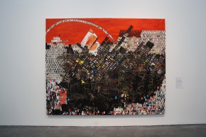 Scorched Earth (2006) by Mark Bradford, photo by Jon G. at the Chicago MCA, via Flickr Commons