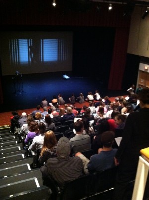 The audience waiting for the show to start.