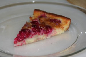 Baked Raspberry Custard 