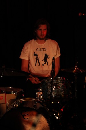 Spectral's drummer in a Cults t-shirt Spectral's drummer in a Cults t-shirt