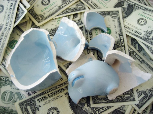 broken piggy bank