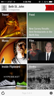 Search through different categories on your news feed to find articles in your interests.