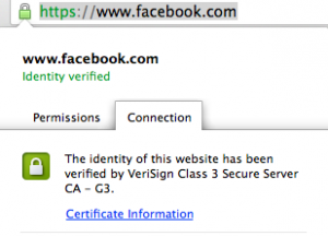 On a Mac, click on the lock in front of your status bar to check on your SSL certificate. | Screenshot by Yasmin Gentry