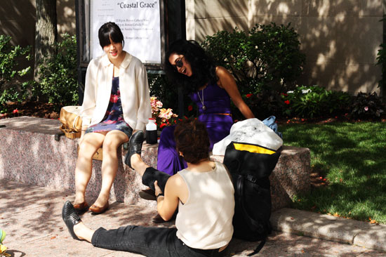 A stylish group (including the Quad's own Vijatya Narang!). Photo by Sharon Weissburg.