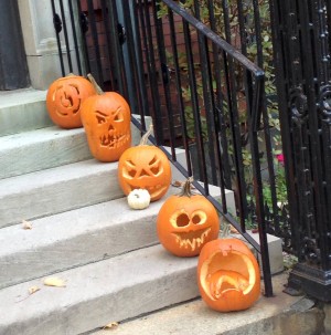 Jack-o-lanterns on Bay State Road | Photo by Grace Rasmus