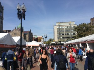 One of the rows of booths present at Copley.