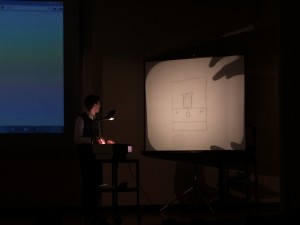 Sketch of gallery layout.