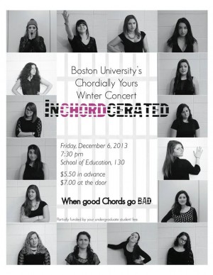 The sassy InCHORDcerated event poster | Photo courtesy of Chordially Yours