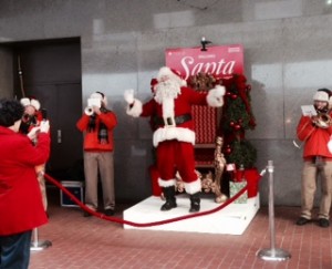 Santa and his musical elves showed up outside of Macy's ready to sing and dance | Photo courtesy of Beth St. John