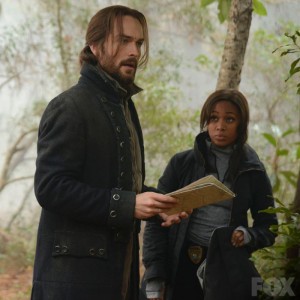 Ichabod Crane and Abbie Mills, solving crimes and looking awesome doing so. | Promotional still from http://www.fox.com/sleepy-hollow/