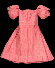 Child's Dress About 1825 Cotton print with cotton embroidery and mother of pearl buttons. *Gift of Miss Frances Fowler and Professor Harold North Fowler *Photograph © Museum of Fine Arts, Boston
