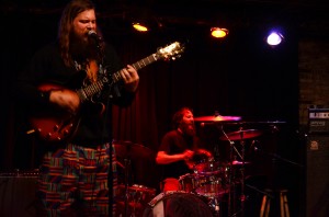 Notice Matt Raskopf singing and playing both drums and the tambourine | Photo by Kara Korab