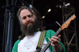 Brett Netson of Built to Spill plays with lit cigarette on his guitar | Photo by Kara Korab 