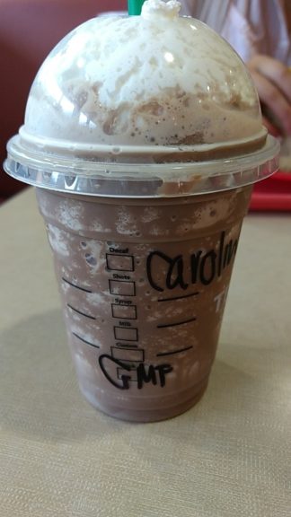 The Caramel Mocha Frapuccino.